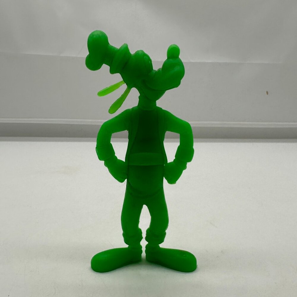 Vintage Louis MARX Green Goofy  Figure Plastic 70's Retro Disney Mickey